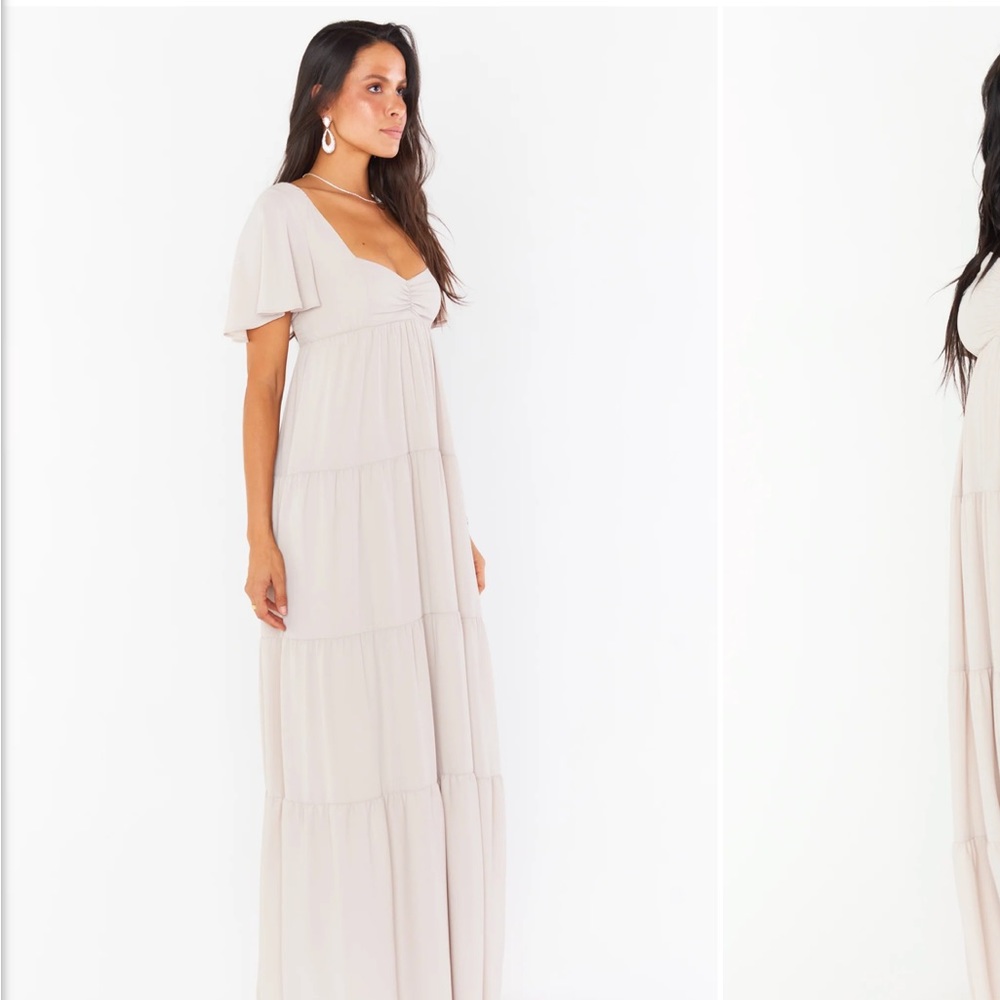 Show Me Your Mumu Nicole Maxi Dress in Show Me The Ring Crisp NWT